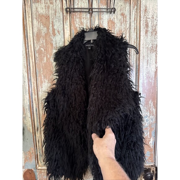 Signature Studio Faux Fur Vest Womens Medium Bear Boho Hippie 70s Mob WIfe Y2K - Picture 3 of 13